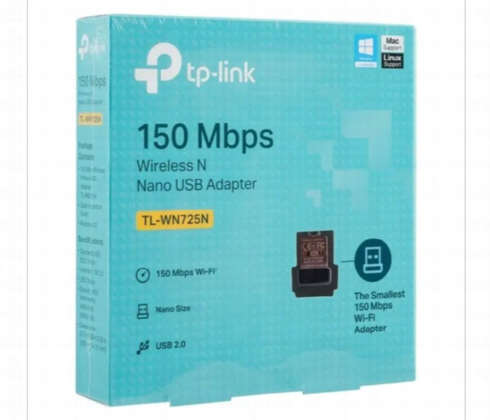 Tp Link Wn725N 150Mbps Wireless N Nano Usb Adapter Update Version  Black - Zoom Image 2