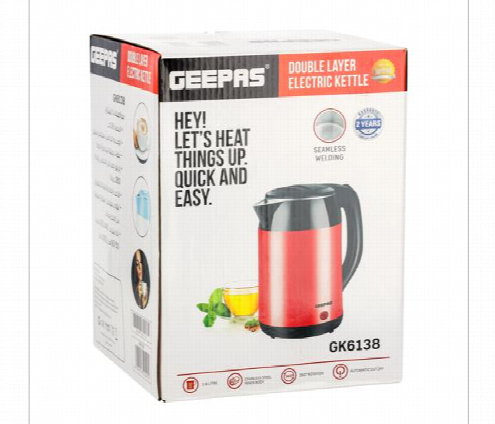 Geepas Gk6138 1.8 Litre Double Layer Electric Kettle With Auto Cut Off - Zoom Image 3