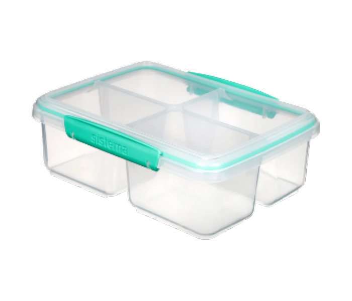 Sistema To Go Lightweight Quad Split Lunch Box Minty Teal - Zoom Image 2