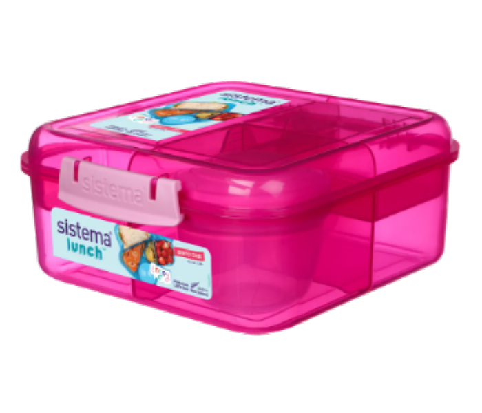 Sistema 1250 ML Bento Cube Lunch Box Pink - Zoom Image 1