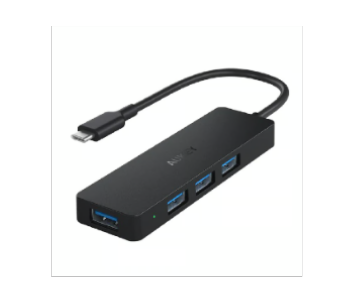 AUKEY CBC64 USB C Hub Ultra Slim with 4 USB 3 0 Data Ports Black - Zoom Image 3