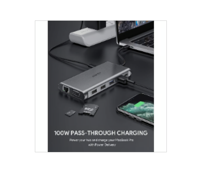 Aukey USB C Hub 12 in 1 Type C Adapter CB C78 - Zoom Image 1