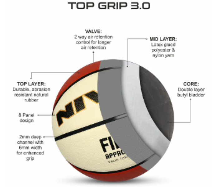 NIVIA TOP GRIP 3 0 BASKETBALL SIZE 7 - Zoom Image 2