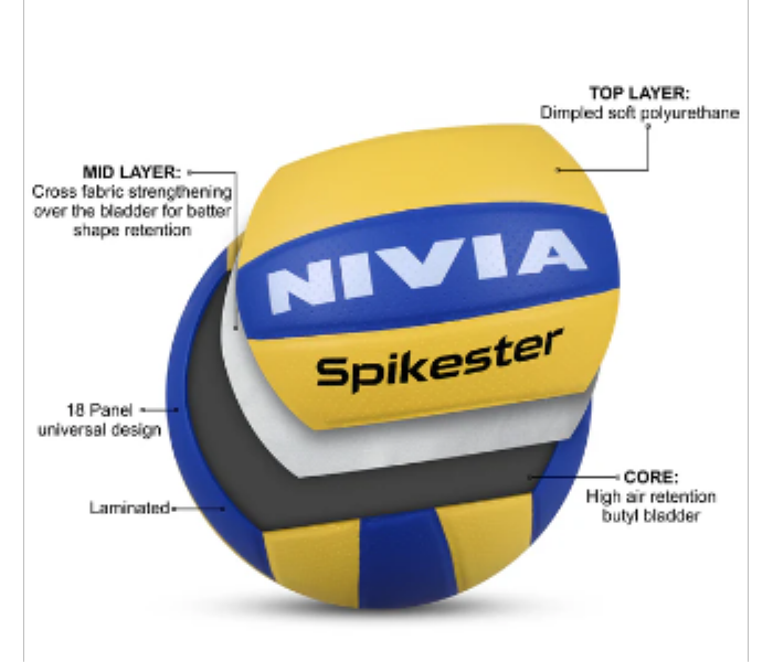 NIVIA SPIKESTERS PASTED VOLLEYBALL - Zoom Image 3