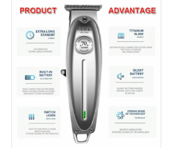 Kemei KM 1949 Hair Trimmer - Zoom Image 4