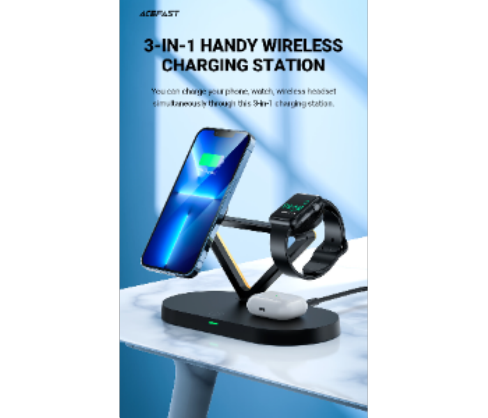 ACEFAST Desktop 3 in 1 Wireless Charging Holder  E9 - Zoom Image 3