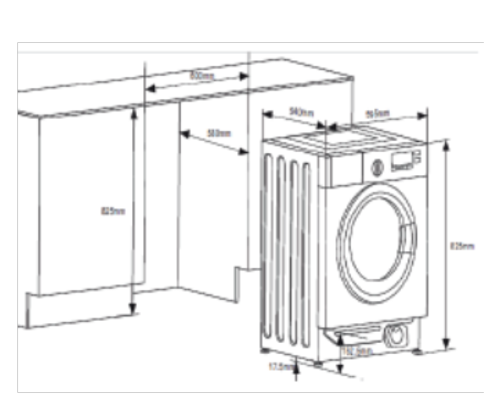 ALGOR Built In White Washer Dryer - Zoom Image 2