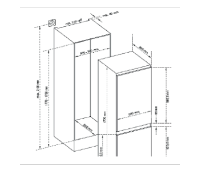 Fully Integrated Refrigerator Net 247 ltrs - Zoom Image 2