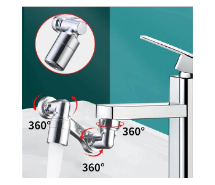 Zinc Alloy Universal 1080 Rotation Extender Tap Faucet Handle Flexible Faucet Extender - Zoom Image 4