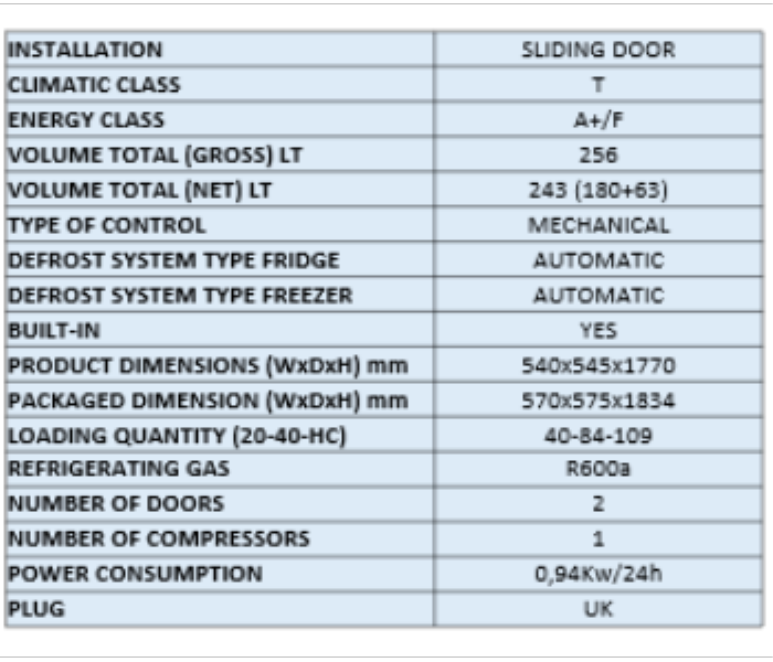 ALGOR Combi Builtin Refrigerator - Zoom Image 4