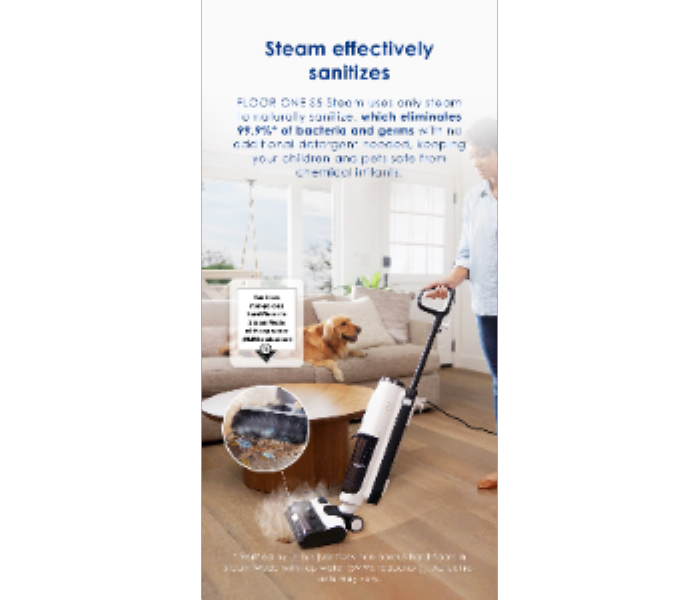 Tineco FLOOR ONE S5 Steam Smart Corded Wet Dry Vacuum Cleaner with Steam - Zoom Image 5