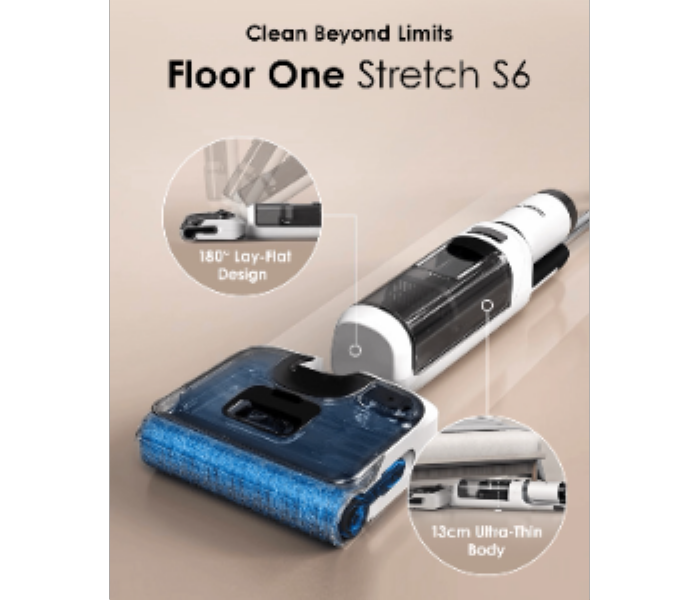 Tineco Floor One Stretch S6 Cordless 180 Degree Lay Flat Wet and Dry Vacuum and Hard Floor Washer - Zoom Image 3