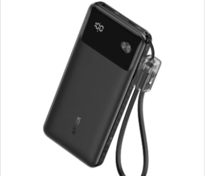 Anker Power Bank Powercore 10000mAh 22.5W Portable Charger with USB C Lanyard Cable A1388 - Zoom Image 1