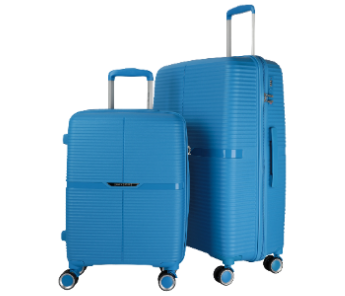 Para John 2 Piece Polypropylene Hard side Spinner Luggage Trolley Set Blue - Zoom Image 1