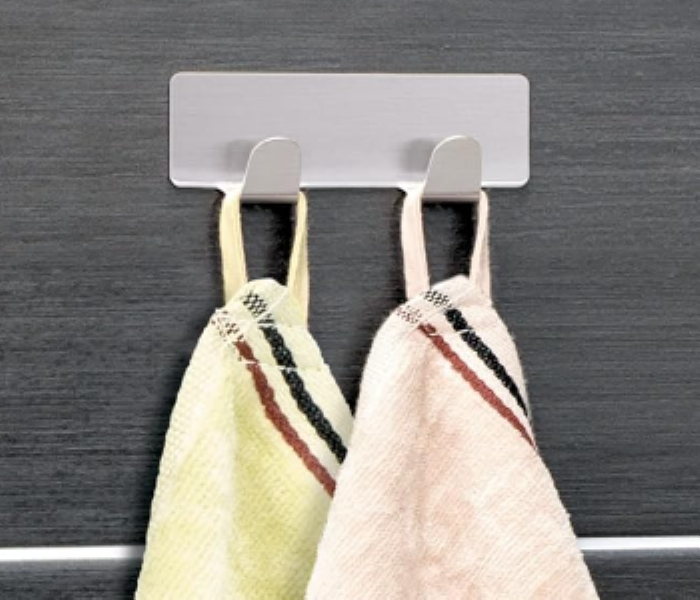 NSH1006 Double Coat Rectangular Self Adhesive Hooks SS Strong Sticking on Doors or Cupboard 3kg 3Pcs - Zoom Image 2