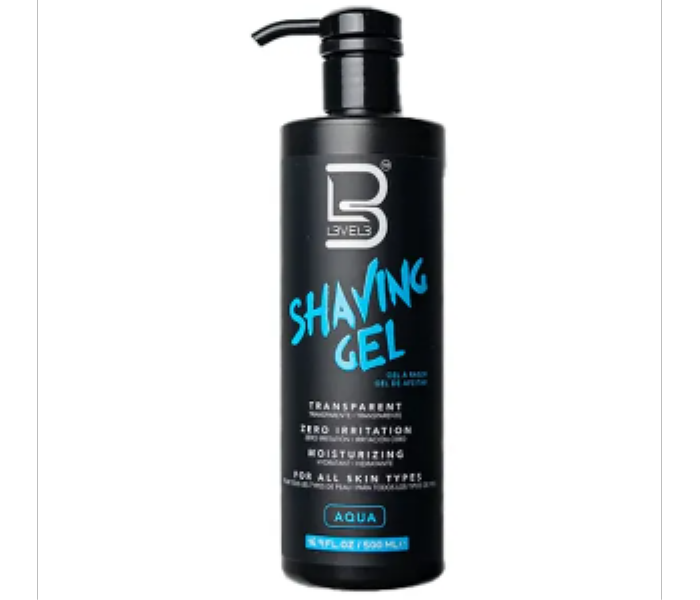 Level 3 Shaving Gel Aqua 500 Ml black colour shaving gel - Zoom Image