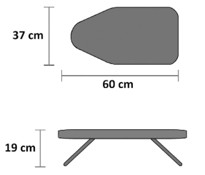 NIB1002 Cosas Multifunction Table Top Bed Ironing Board foldable compact with anti slip 60x37x19cm - Zoom Image 4