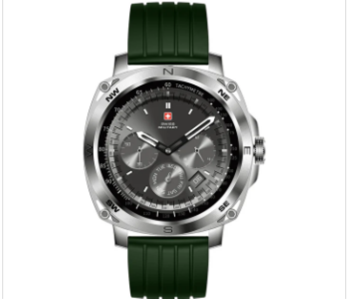 Swiss Military DOM4 Smartwatch Green Silicon - Zoom Image 3