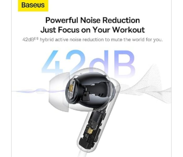 Baseus Bowie U2 Pro Neckband Noise Cancellation Wireless Earphones Creamy white - Zoom Image 7