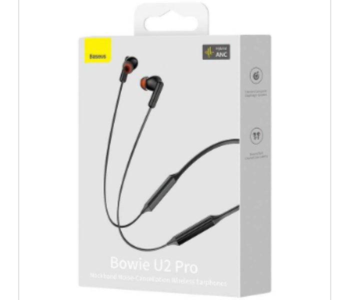 Baseus Bowie U2 Pro Neckband Noise Cancellation Wireless Earphones  Black - Zoom Image 8