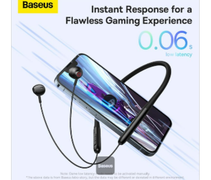 Baseus Bowie P1  Neckband Wireless Earphones Black - Zoom Image 4