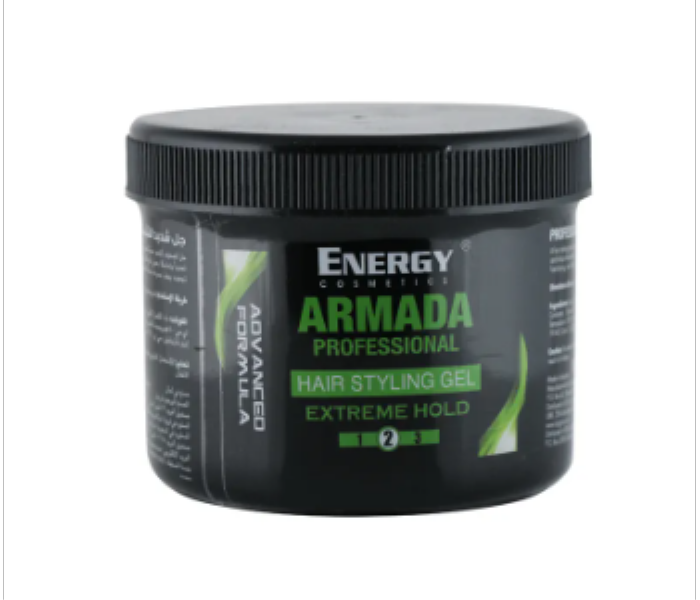 Energy Cosmetics Armada Hair Styling Gel Green Extreme Hold 500 Ml - Zoom Image