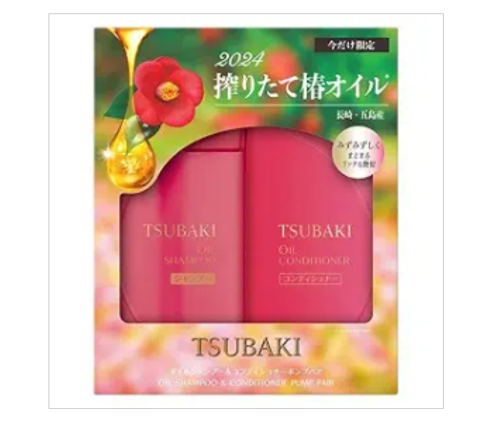 TSUBAKI Oil Shampoo Conditioner Pump Pair 490ml and 490ml - Zoom Image