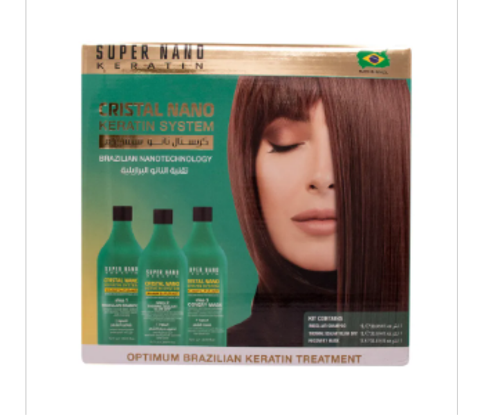 Super Nano Keratin Cristal Nano Brazilian Kera Kit 3x1 Ltr - Zoom Image