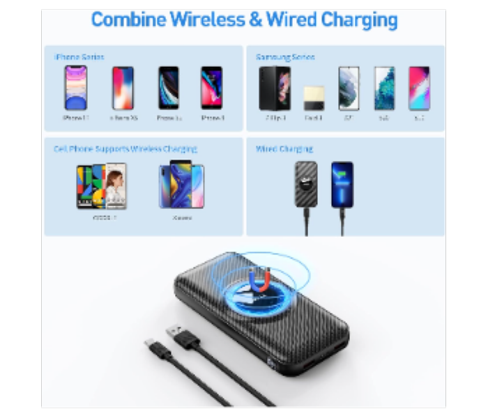 POWER STAND MAG Black iWALK Magnetic Wireless Portable Charger Power Bank - Zoom Image 3