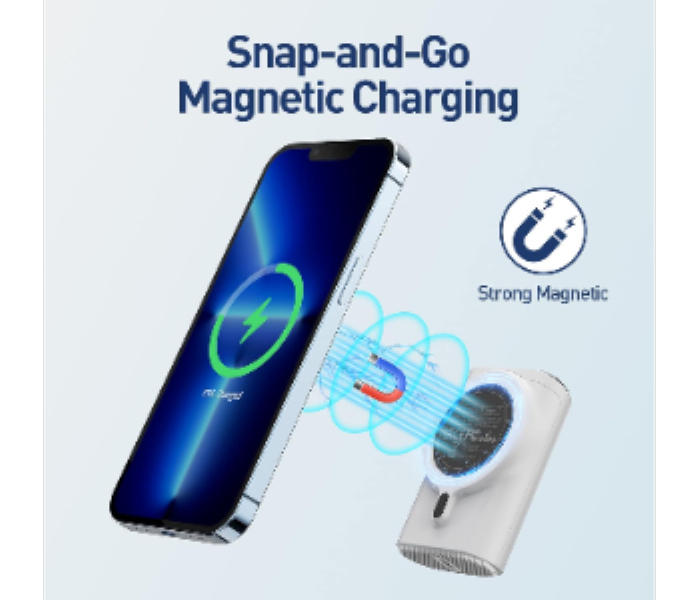 Link Me 10000 Mag White iWALK Magnetic Wireless Portable Charger - Zoom Image 4