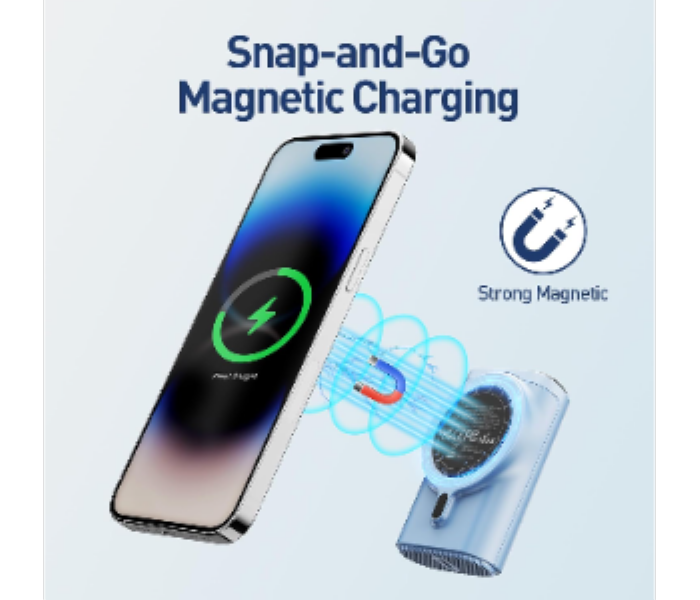 Link Me 10000 Mag Blue iWALK Magnetic Wireless Portable Charger - Zoom Image 2