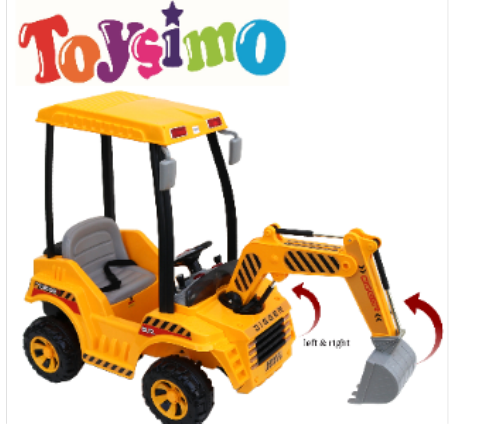 Rigo Kids Ride On Excavator Digger Tractor Car Electric Yellow - Zoom Image 2