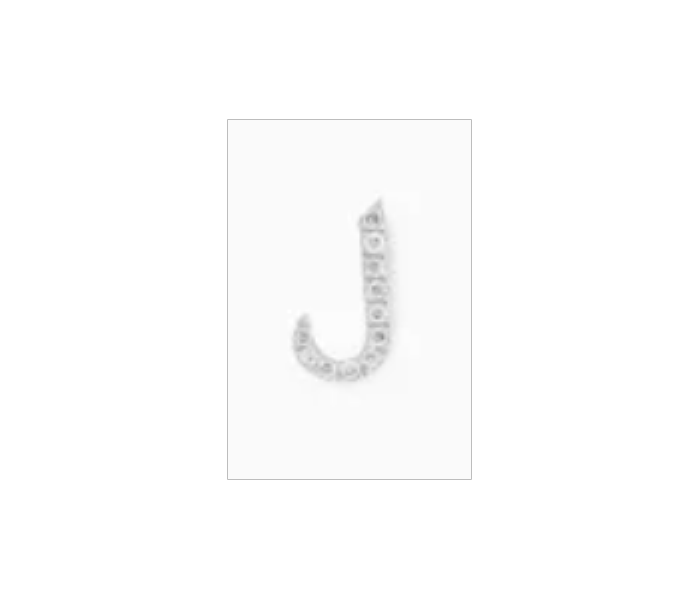 Sterling Silver Arabic Letter Earring L for women - Zoom Image