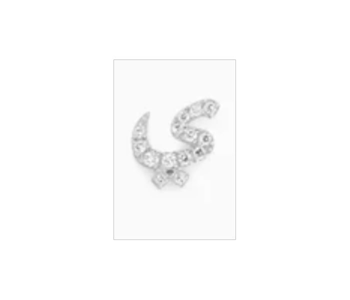 Sterling Silver Arabic Letter Earring y For women - Zoom Image