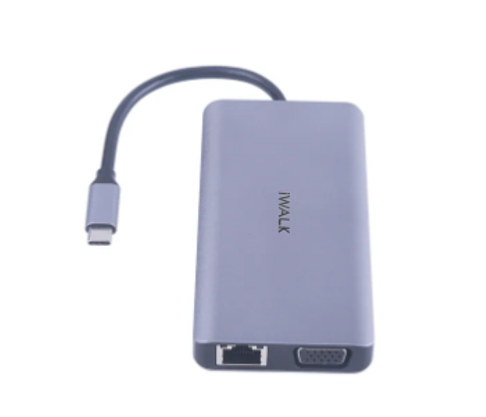 9 IN 1 HUB iWALK 3USB.HDMI.SDC.MSDC.Gb Lan.VGA.Type C - Zoom Image 2