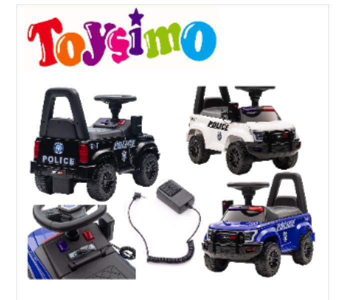 6V Electric Ride On Police Car for Kids Realistic Patrol Vehicle - Zoom Image 2