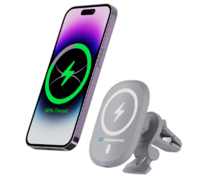 TECHSMARTER MAGBOOST WIRELESS CAR CHARGER.MOUNT - Zoom Image 2