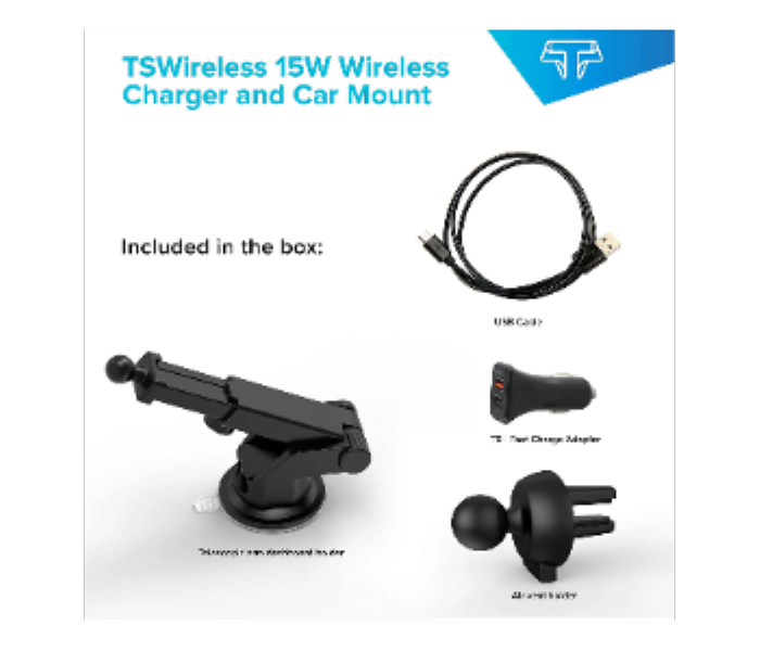 TECHSMARTER TSMPH 15 W WIRELESS CAR CHARGER - Zoom Image 4