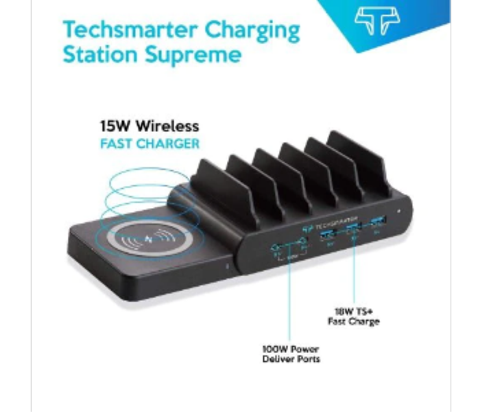 Techsmarter Wireless Charging Station Supreme - Zoom Image 2