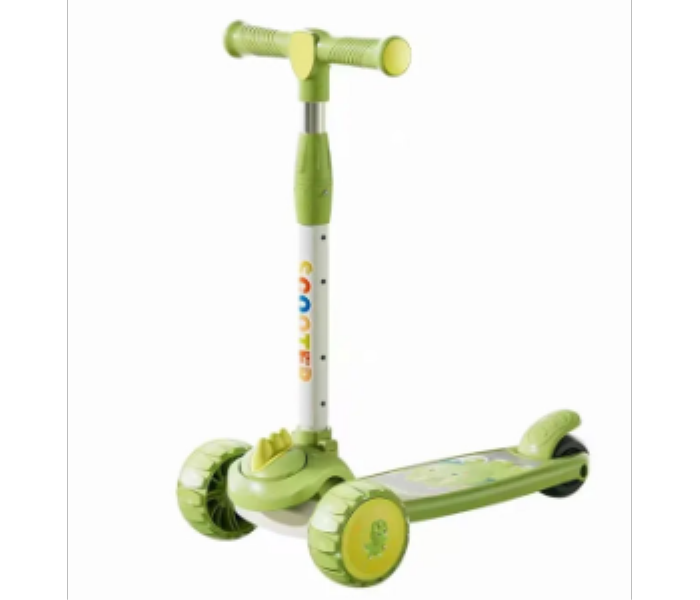 Masaar Childrens Kick Scooter BYL101 with Front PU Light Wheel Green - Zoom Image