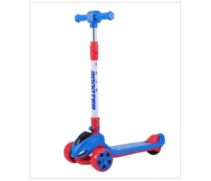 Masaar BYL 528 Kids Kick Scooter with PLU Light Wheel Blue - Zoom Image