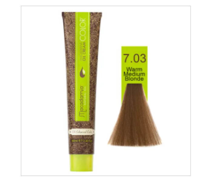 Macadamia Natural Color 7.03 Naturals Medium Warm Blonde 100 Ml - Zoom Image