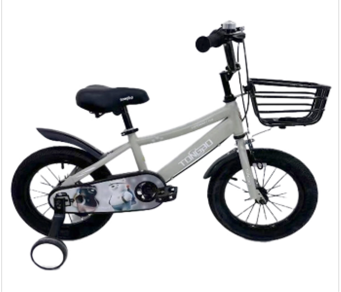 Masaar 12 Inch Kids Mountain Bike 02  Grey Color with Aluminum Alloy Frame and Disc Brakes - Zoom Image