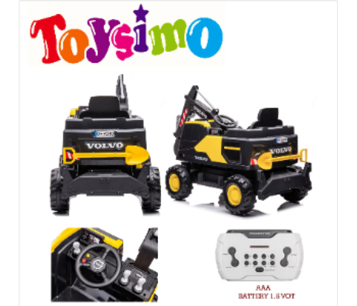 12V Excavator Volvo Ride On Car Let Your Little Builder Explore - Zoom Image 2