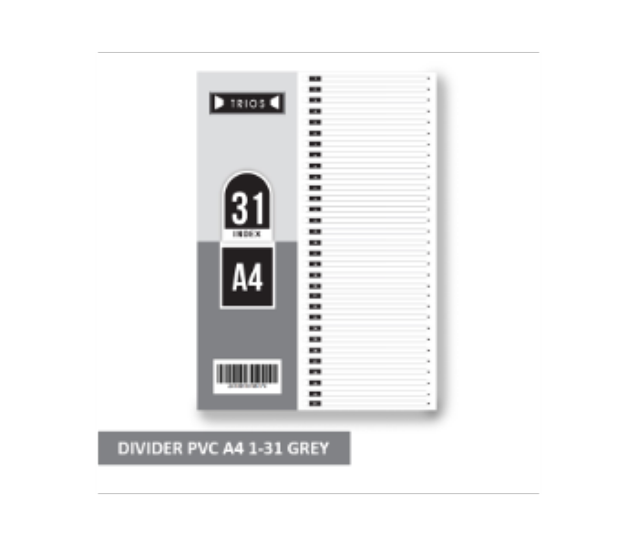 Divider A4 Pvc 1 to 31 Grey Ts Gs 70031 Trios - Zoom Image