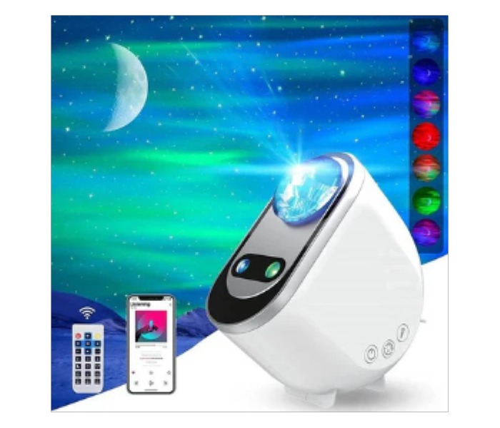 3D Stereo Galaxy Projector Sky with Remote Control Bluetooth Music Speaker - Zoom Image 1