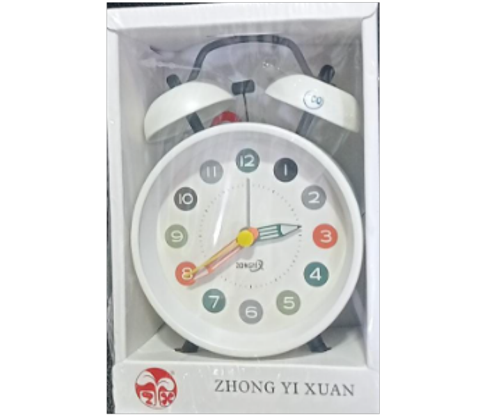 Zhong Yi Xuan SA080KT TwinBell Small Alarm Clock LoudBell White - Zoom Image