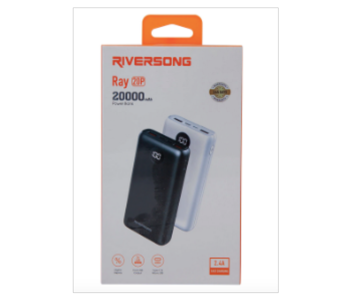 Riversong Power Bank Ray 20P PB55 20000Mah Black - Zoom Image 2