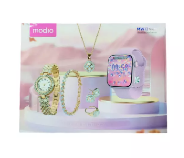 Modio MW13 Mini Smart Watch 5 In 1 Diamond Jewellery - Zoom Image 2