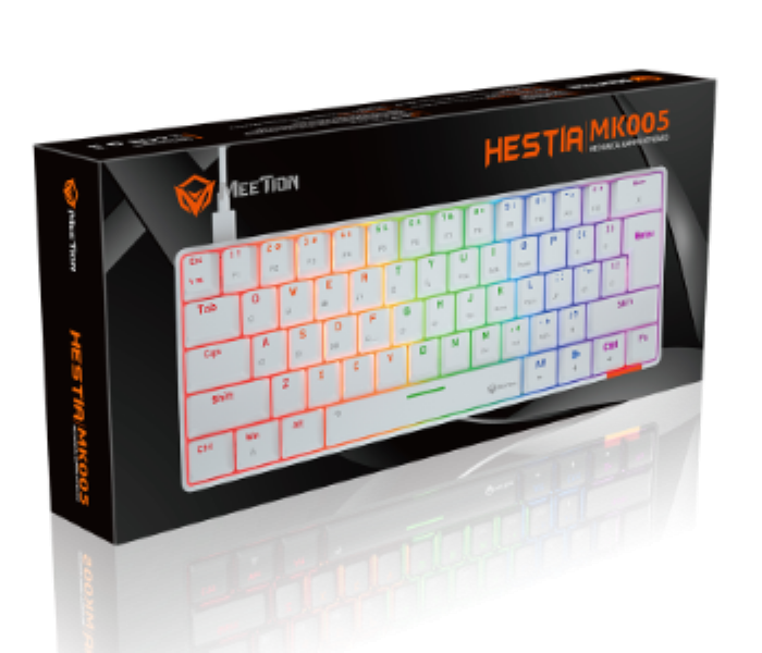 MEETION HESTIA Mechanical GAMING KEYBOARD Type C Mini   MT MK005 WHITE - Zoom Image 2